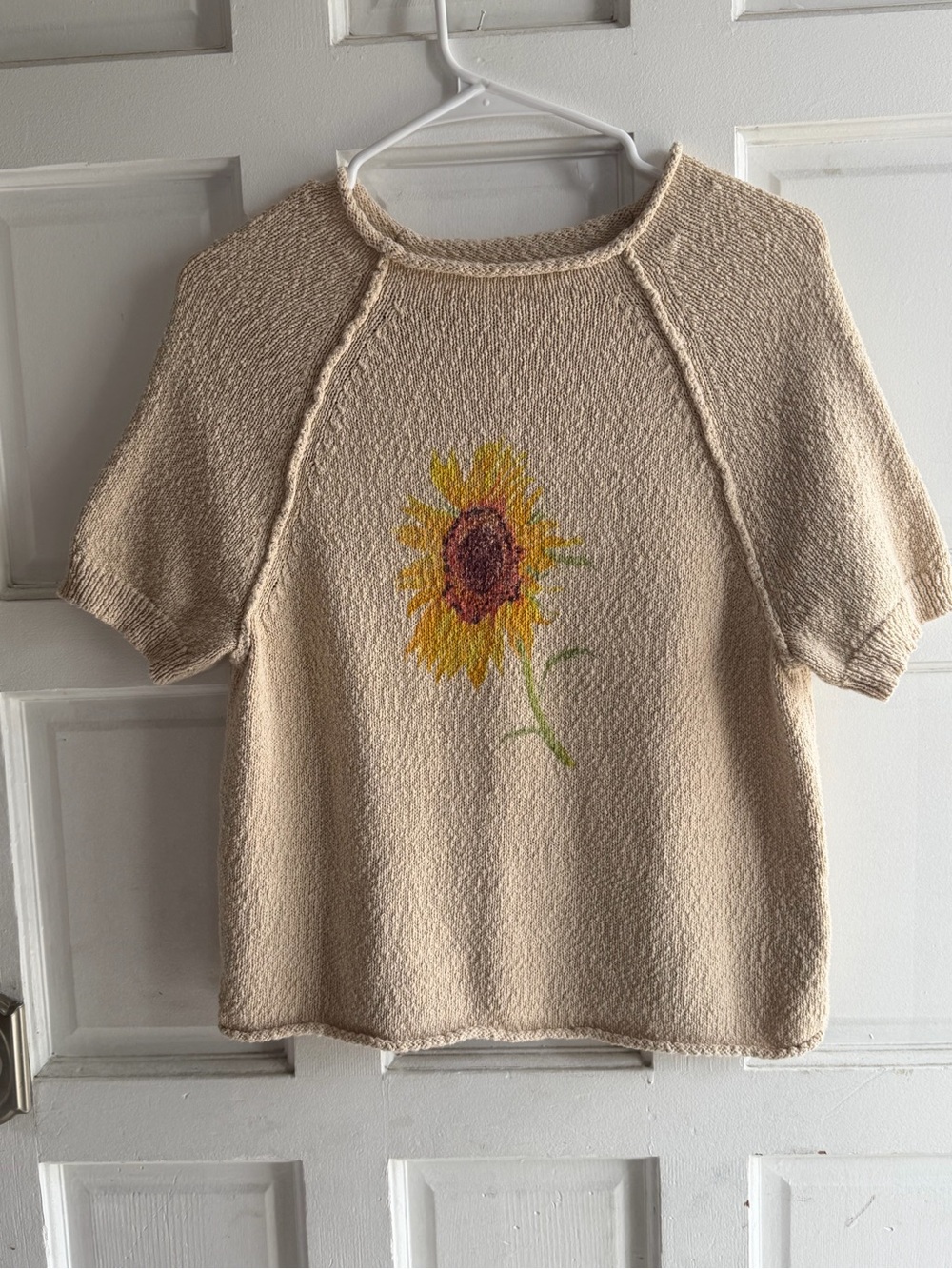 Pilcro Cream Ribbed Loop-Knit Sweater - Picture 2 of 5